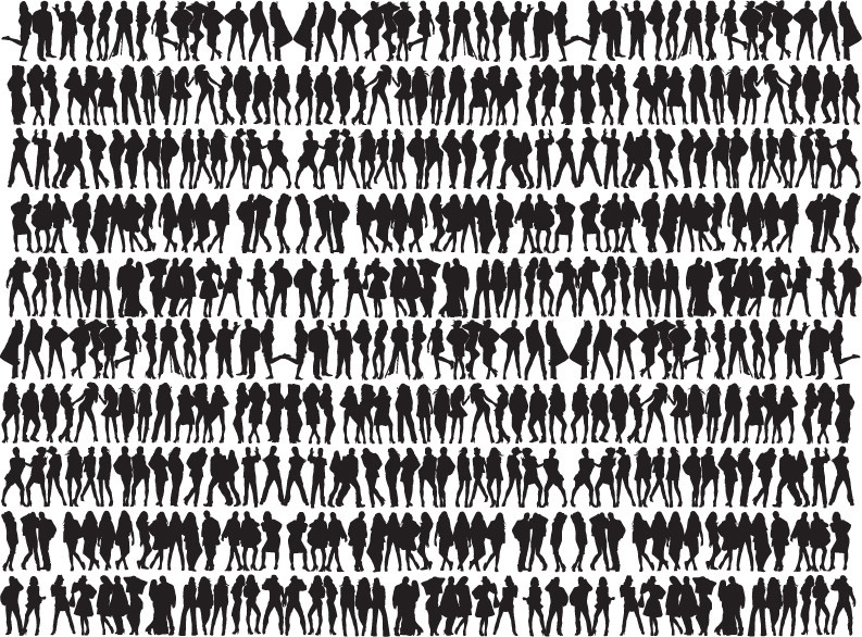 free vector Free Big Collection of People Silhouettes Vector Graphic